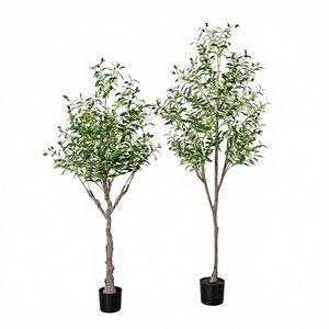 Árbol de Olivo Artificial de PVC con Aspecto de Seda, Planta en Maceta de más de 200 cm de Altura, Árbol Decorativo para el Hogar, Sala de Estar, Interior, Centro Comercial - Product Image 1