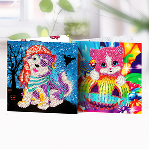 Di <span class=keywords><strong>auguri</strong></span> di Carta Del Mestiere Per Bambini Festival Salutare Carte animale di Halloween di carta - Product Image 2