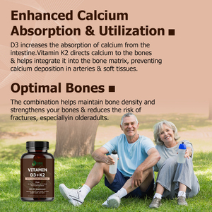 Capsules de Vitamine D3 K2 de Haute Qualité avec Vitamine D pour Soutenir la Santé du Système Immunitaire, Améliorer les Dents et les Os – Compléments en Capsules - Product Image 6