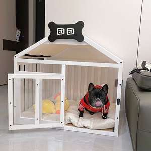 Nichoir pour chien d'intérieur en bois massif pour petites races, adapté à une utilisation toute l'année, amovible et lavable, cage de luxe pour animaux de compagnie, vente en gros - Product Image 1