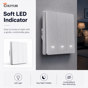 מתג קיר חכם <span class=keywords><strong>Smart</strong></span> Life/Tuya 2/<span class=keywords><strong>3</strong></span> דרך ZigBee או Wifi עם חוט אפס או ללא חוט אפס, ללא צורך בקבל - Product Image 2