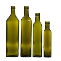 Cuisine 250ML 500ML 750ML 1L Distributeur de vinaigre carré rond Bouteille vide en verre d'huile d'olive pour la cuisson