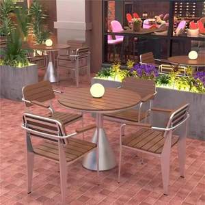 <b>Outdoor</b> Leisure <b>Table</b> and Chair Set Music bar Rest Area <b>Small</b> Round <b>Table</b> Restaurant <b>Outdoor</b> Open-air Dining <b>Table</b> - Product Image 3