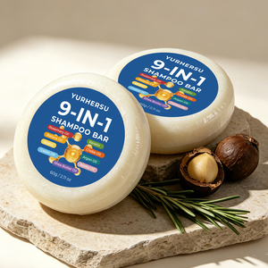 Barra de Champú 9 en 1 de Marca Privada con Biotina, Queratina, Romero, Argán, Aceite de Ricino, Jojoba, Manteca de Karité, Aceites de Batana y Chebe, Nutre y Fortalece - Product Image 1