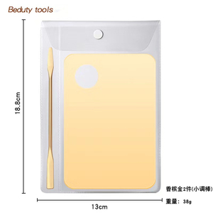 Nueva Paleta de Mezcla de Maquillaje Acrílica Transparente de Marca Privada, Bandeja de Mezcla para <span class=keywords><strong>Arte</strong></span> de Uñas con Espátula - Product Image 2