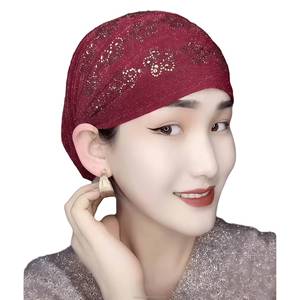 Hot-selling <b>wedding</b> headscarf <b>hat</b>, African diamond gele headwear, Muslim women's Nigerian headscarf, acrylic breathable - Product Image 4