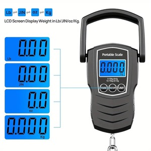 J & R 75Kg/165lb Du Lịch Kỹ Thuật Số Hành Lý Tay Treo Cá Trọng Lượng Quy Mô Với Móc - Product Image 4