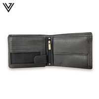 Dompet Lipat Pria Kustom, Stylish, Tahan Lama, Tipis, Kulit Kambing Nappa, Pendek, Kapasitas Besar, Tempat Kartu, Anti RFID, Multi-slot