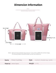 Sacs de voyage étanches à grande capacité avec fermeture éclair, séparation humide/sec, pour le sport, le yoga, la natation, la remise en forme, les étudiants, les courts séjours, les voyages d'affaires - Product Image 3