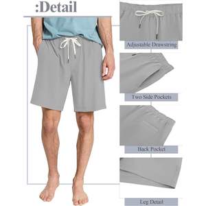 2025 pantalones cortos deportivos de playa de verano para hombre, cintura elástica, cordón informal con bolsillos, decoración de logotipo de poliéster, - Product Image 2