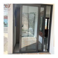 DEMEA Porte coulissante de balcon en alliage d'aluminium personnalisée Porte et fenêtre en verre trempé double couche avec porte coulissante sur rail