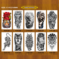 Autocollant de tatouage temporaire pour femmes et hommes, art corporel tendance, tatouage factice imperméable pour adultes