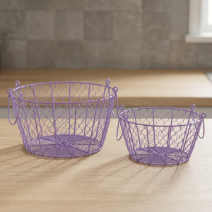 Iron Wire <b>Basket</b> Set of 2 pcs - Product Image 2
