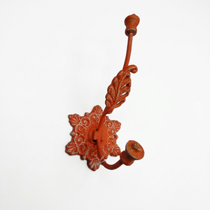 Red Antique Finishing Single Metal <b>Hook</b> Self <b>Adhesive</b> For Bathroom Kitchen <b>Wall</b> Decor <b>Wall</b> Mounted Decoration Metal Hanging - Product Image 1