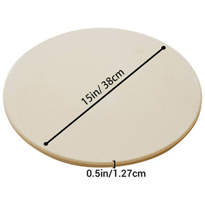 Campione gratuito 13 pollici rotondo Cordierite <span class=keywords><strong>Pizza</strong></span> <span class=keywords><strong>forno</strong></span> <span class=keywords><strong>pietra</strong></span> termica resistente agli urti <span class=keywords><strong>pietra</strong></span> da cucina <span class=keywords><strong>per</strong></span> la cottura crosta croccante <span class=keywords><strong>Pizza</strong></span> Stone - Product Image 3