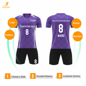 Seragam Klub Olahraga Tim Grosir Kustom, Set Jersey Printing Heat-Transfer, Seragam Sepak Bola Latihan Unisex, Kit Sepak Bola Pendek Cepat Kering - Product Image 3