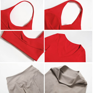 Ensemble <span class=keywords><strong>de</strong></span> vêtements <span class=keywords><strong>de</strong></span> sport SHINBENE pour femmes, taille plus, uni, moulant, sexy, dos nu, 5 pièces, pour la remise en forme en plein air - Product Image 6