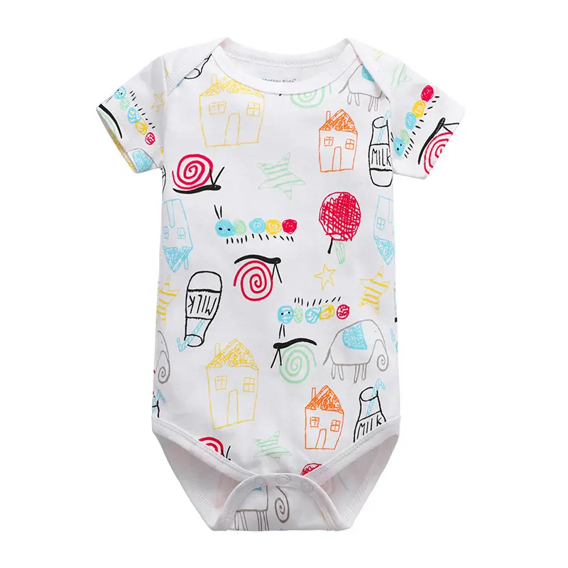 Infants bodysuit newborn baby clothes baby printing 100% cotton custom printed plain Baby Romper Onesie