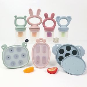 Bandeja de silicona personalizada para congelar cubitos de hielo, alimentador de alimentos para bebés, chupete de silicona para frutas frescas para bebés - Product Image 2