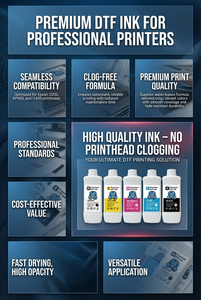 Tinta DTF de Colores Vivos y Duraderos, 1000 ml, CNYKW, 5 Colores, Tinta de Transferencia Térmica DTF para Impresora Espon I3200 DTF - Product Image 2
