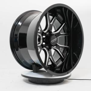 Kipardo Araba Jantları 20 İnç Siyah İşlenmiş Alaşım Jantlar Derin Göbek Tasarımlı Nissan Titan Hummer H2 Cadillac Escalade SUV Kamyonet için - Product Image 3
