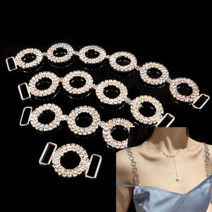 हॉट सेल फैशन डायमंड चेन स्विवियर कनेक्टर बकल बिकनी चमकदार गैंडा कपड़े सजावटी बकसुआ - Product Image 2