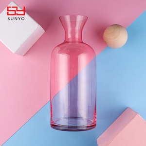 <span class=keywords><strong>Carafe</strong></span> à eau ou à <span class=keywords><strong>vin</strong></span> en verre soufflé à la main, couleur personnalisée avec couvercle en bois, ensemble de pichets à eau en verre pour boisson froide - Product Image 3