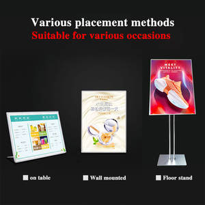 Marco de Aluminio Ultrafino Decorativo Rectangular A4 A3 A2 A1, Caja de Luz para Póster con Marco a Presión, Vidrio Templado Acrílico LED para <span class=keywords><strong>Menú</strong></span> de Restaurante - Product Image 4