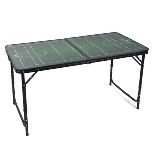 低价可折叠轻质铝野营桌免费组装abluminum矩形桌便携式金属矩形桌
