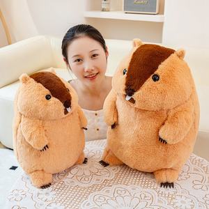 Venta caliente lindo diseño juguetes Marmot Kawaii peluche logotipo personalizado juguetes peluche Animal relleno - Product Image 4