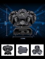 Luces Móviles de Cabeza con Haz de 18*12W LED 4en1 DMX512 RGBW, Luz de Escenario con 3 Cabezas de Haz Láser para KTV, DJ, Discoteca, Fiestas, Iluminación Láser