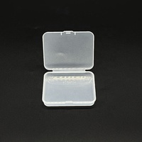 Boîte de présentation transparente recyclable à succès pour bijoux, boîte de rangement pour perles avec couvercle à charnière, petit contenant d'emballage