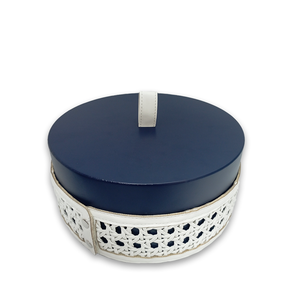 Boîte de rangement en bois écologique personnalisable de haute qualité avec des accents en rotin tissé à la main et en PU pour une présentation décorative - Product Image 5