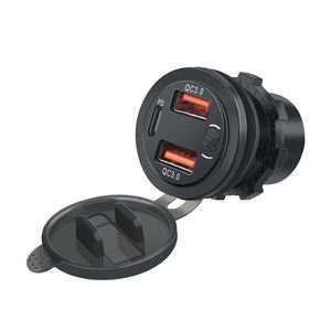 <span class=keywords><strong>Cargador</strong></span> <span class=keywords><strong>de</strong></span> Coche USB <span class=keywords><strong>de</strong></span> 12V 24V 56W con 3 Puertos, Carga Rápida Dual QC3.0, <span class=keywords><strong>Tipo</strong></span> C PD, con Voltímetro e Interruptor <span class=keywords><strong>de</strong></span> Encendido/Apagado - Product Image 2
