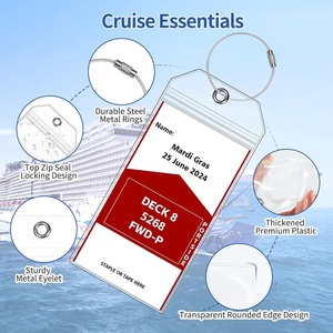 In-stock 19*10CM Luggage Tag Vertical Transparent sealed Waterproof ID Card Holder Badge Work PVC Xlp01 - Product Image 3