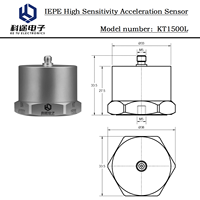 IEPE/ICP Beschleunigungsmesser Einachsiger ±1g Vibrationsbeschleunigungssensor 5V/g Piezoelektrischer Wandler M5 für Erdbebenüberwachung