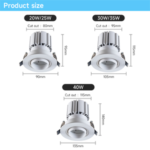 <span class=keywords><strong>Fitlight</strong></span> Factory Direct Anti Glare Design Downlight 20W 30W Kingshowstar Led Bar Aluminium Plafond Encastré COB LED Grille Lumières - Product Image 3