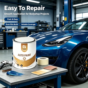 Peinture automobile solide 1K haute couvrance, facile à réparer, anti-décoloration  Peinture de finition automobile anti-jaunissement pour atelier de carrosserie - Product Image 2
