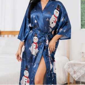 Pijamas Navideños para Mujer, Ropa <span class=keywords><strong>de</strong></span> Dormir Personalizada, Bata Elegante para Mujer, Talla Grande, Camisón <span class=keywords><strong>de</strong></span> Lujo para Dama - Product Image 3