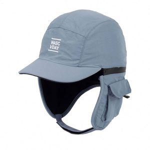 Casquettes de baseball 7 panneaux à séchage rapide de haute qualité, avec cache-oreilles détachable, broderie de logo personnalisée, tissu imperméable, sportives, unisexe, vente en gros - Product Image 1