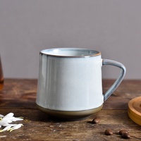 Tasse à café en céramique faite à la main Style rétro poterie tasses 320ml lait avoine petit déjeuner tasse résistant à la chaleur cadeau créatif pour les amis