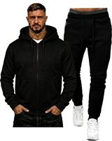 Conjunto Deportivo Casual de 2 Piezas para Hombre, 100% Algodón de Alta Calidad, para Gimnasio, Calle y Uso Diario