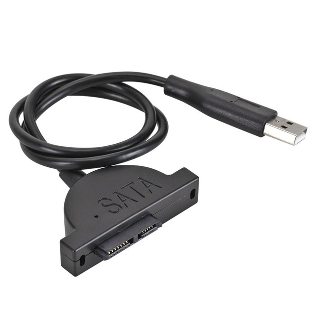Cantell SATA to USB2.0 Optical Drive Adapter Cable USB 2.0 Adapter Cable for 2.5 HDD Laptop Hard Disk Drive