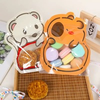 Sacs à fermeture éclair en forme d'animaux de dessin animé mignons pour emballer des bonbons, des biscuits et des cadeaux