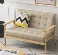 Canapé Chesterfield trois places en bois naturel, design moderne, avec rangement, en PU, pour salon d'angle – Fournisseur direct usine