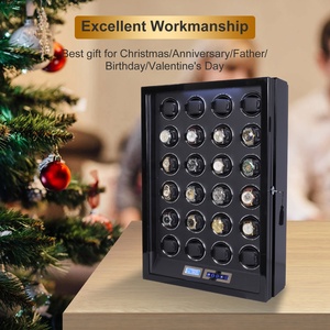 Boîte de remontoir de <span class=keywords><strong>montre</strong></span> en bois à 24 fentes avec écran tactile de télécommande LCD, boîte de sécurité <span class=keywords><strong>automatique</strong></span> - Product Image 6