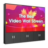 4K Video Dinding, Dalam Ruangan Harga Murah 55 Inci Prosesor 3X3 Kontroler Layar Iklan Tampilan LCD Video Dinding