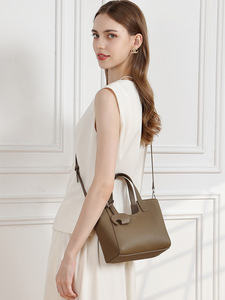 Elegante Bolso de Mano de Cuero Genuino para Mujer, Bolso de Hombro Cruzado de Piel Vacuna de Alta Calidad, Bolso Tipo Tote para Mujer - Product Image 3