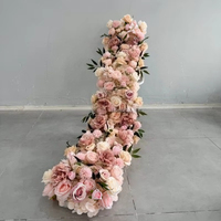 Guirnalda de Seda Elegante de Alta Calidad, Decoraciones Florales Blancas de Lujo para Bodas, Centros de Mesa Ecológicos, Flores para el Suelo