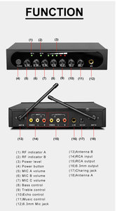 ไมโครโฟนไร้สายพกพาบลูทูธ K5 DSP ปรับเสียงเบสเสียงแหลมได้ พร้อมช่อง USB สำหรับร้องเพลงในโบสถ์และการพูด - Product Image 5